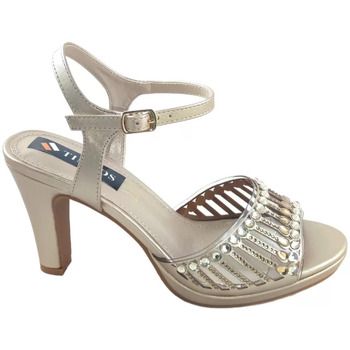 Timbos Náuticos Outlet Sandalia tacon fiesta de mujer taupe 127586 para mujer