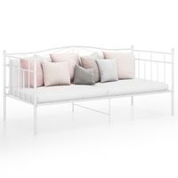 cama para adultos  estructura de sofa cama metal blanco 90x200 cm cfw99767