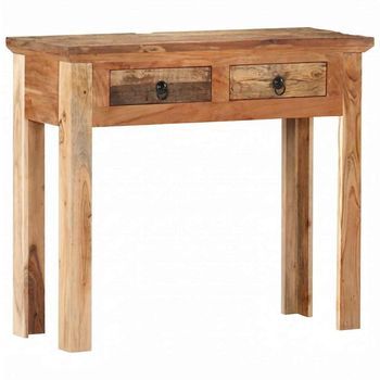 Mesa Consola Madera De Acacia Y Madera Reciclada 90,5x30x75cm Vidaxl