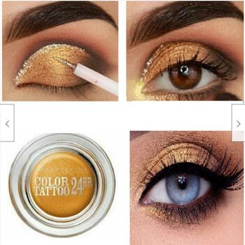 Maybelline New York Sombra de ojos & bases Eyeshadow Color Tattoo 24 H - 24K Gold para mujer
