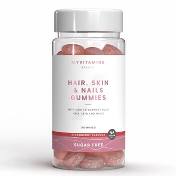 Gominolas para Pelo, Piel y Uñas - 60 Gummies - 30raciones - Sugar Free Strawberry