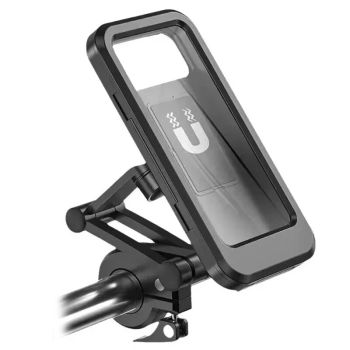 Soporte de teléfono móvil para moto impermeable, soporte magnético universal para bicicleta GPS con giro de 360° y ajust