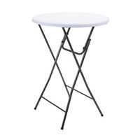 mesa alta blanca o80x110cm con patas negras well home