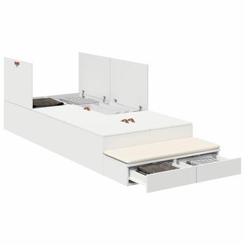 Cama Con Almacenamiento Con Cajón 80 Cm Madera Contrachapada