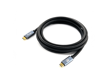 CABLE USB-C MACHO USB-C MACHO USB 3.2 2M TRANSFERENCIA 10G 5A 4K (100W) COLOR NEGRO