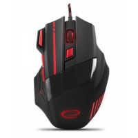 raton esperanza egm201r usb 2400 dpi negro rojo 7 botones iluminado