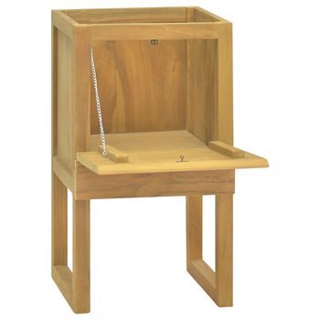 Armario De Baño | Mueble Baño Madera Maciza De Teca 45x45x75 Cm