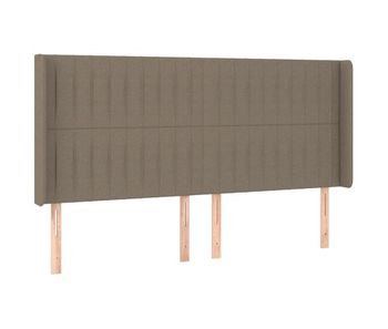 Vidaxl cabecero con orejas de tela gris taupe 203x16x118/128 cm