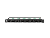 patch panel lanberg 48 puertos 1u 19ar cat6 negro