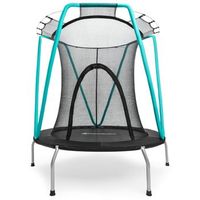 cama elastica de jardin con red y cremallera 137cm hypermotion