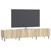 mueble de tv  mueble de salon  gabinete de tv con cajon roble sonoma 147 x 345 x 32 cm