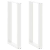 patas para mesa de bar en forma de u 2 unidades color blanco 50 x 90-91 cm acero vidaxl