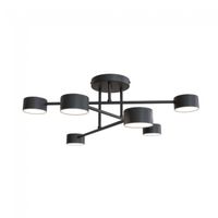plafon de techo tanfa negro 6 luces