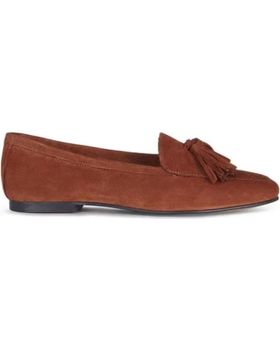 de MENINA STEP WOMENS CARDIFF SUEDE SANDALS CHESTNUT