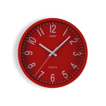 Reloj de pared en polipropileno rojo