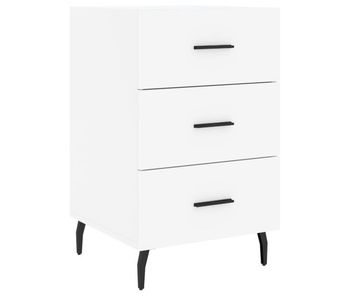 Vidaxl mesita de noche madera de ingeniería blanco 40x40x66 cm