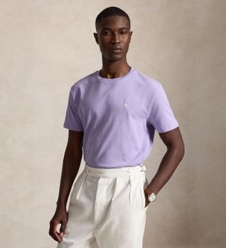Polo Ralph Lauren para hombre. 710B31422002 Camiseta de punto Classic Fit lila (L), Casual, Algodón, Manga corta