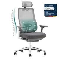 silla de oficina atlas smartue ergonomico malla 74x71x131cm - gris oscuro