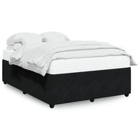 cama de matrimonio  cama de adulto  estructura de cama sin colchon terciopelo negro 140x200 cm