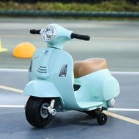 moto electrica vespa para ninos 18-36 meses faro bocina verde homcom
