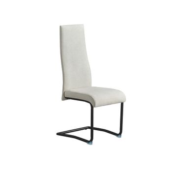 Set de 4 sillas de comedor con estructura negra