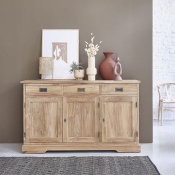 Cómoda de teca maciza 150 cm