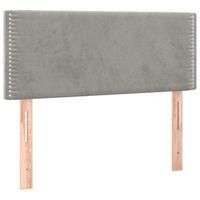 cabecero cama mueble de dormitorio con led de terciopelo claro 90 x 5 x 7888 cm gris m020001518
