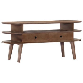 Vidaxl Mueble Para Tv De Madera Maciza De Acacia 110x35x50 Cm
