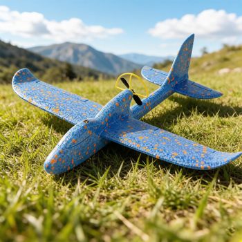 Avión de Juguete Eléctrico GB Hand Launch Glider Foam Fighter, Modelo de Avión de Espuma con Carga USB, Juego de Vuelo al Aire Libre
