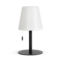 ledkia lampara de mesa led portatil para exterior aluminio con bateria recargable epinay negro