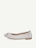 caprice ballerina white made of leather with block heel size 37