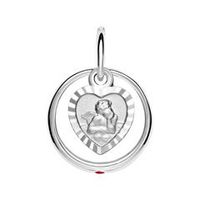 anillo de bautizo de plata 925 colgante angel de rubi