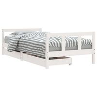 estructura de cama infantil con cajones madera blanco 90x190 cm vidaxl