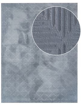 Alfombra de piel Lelystar antracita 60x100 cm