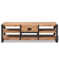 mueble tv  mueble de salon  armario tv madera de acacia maciza 140x40x45 cm