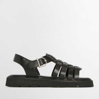 Barbour Women's Otterburn Leather Fisherman Sandals - UK 4 - Black