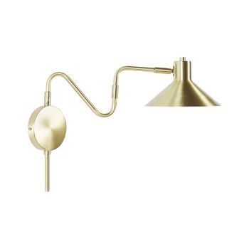 Lámpara Aplique Moderna Industrial Pantalla Metal Ajustable Brazo Largo Dorado Baliem