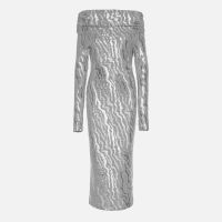rotate birger christensen sequinned jersey midi dress - dk 40uk 12
