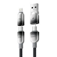 toocki x118c2 100w usb-atype-c a type-cip cable de carga rapida y transmision de datos nucleo de cobre estanado 12m