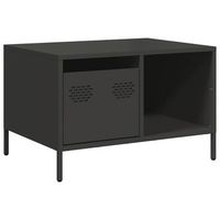 mesa de centro 68x50x435 cm acero laminado en frio - negro