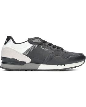 de PEPE JEANS DEPORTIVO CASUAL DE TELA Y SERRAJE CON PLANTILLAS EXTRAIBL NEGRO