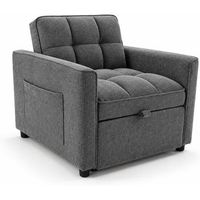 dupi sillon cama avis de 93x100x79 cm  sillon convertible en cama de 77x190 cm  1 plaza  gris