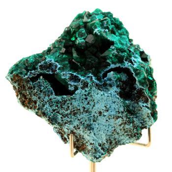 Dioptasa - Piedra Natural De La República Del Congo, Mindouli - Cristal Verde Esmeralda, Poderoso Sanador | 521.0 Ct - Certificado De Autenticidad