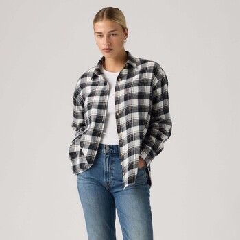 Levis Camisa Nash Flannel Shirt Caro Plaid Anthracite para mujer