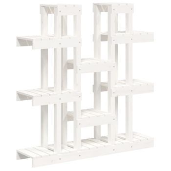 Soporte Para Plantas Madera Maciza Pino Blanco 104,5x25x109,5cm Vidaxl