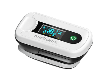 Pulsioxímetro - Medisana PM 180, Medición de la saturación oxígeno en sangre y frecuencia cardíaca el dedo, Blanco