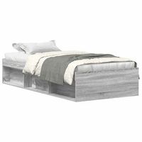 cama individual  cama para adultos  estructura de cama gris sonoma 90x190 cm