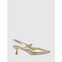 kamome trends zapatos de tacon salon vida oro para mujer