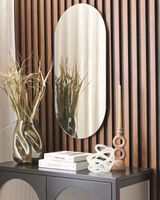 espejo de pared de vidrio plateado 80x40