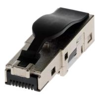 conector de campo rj45 axis cat5ecat6 negro 10 unidades